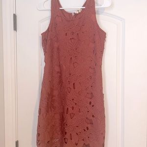 Burnt Orange Lace Dress